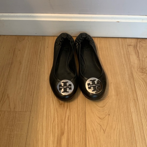 Tory Burch Shoes - Tory Burch black leather ballerina shoes, worn once